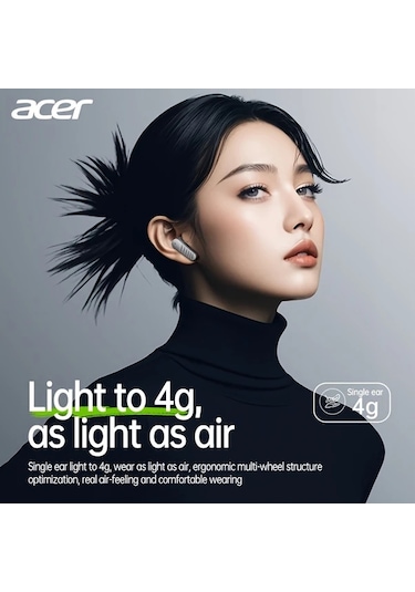 Oldfriend Acer Ohr503 Kablosuz Kulaklık 30h Çalma Süresi Gürültü Önleme Touch Kontrol