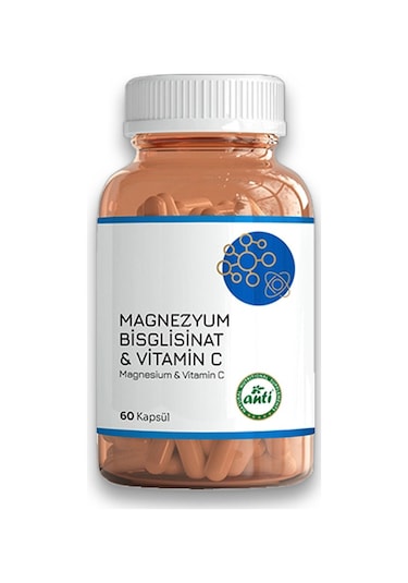 Anti Magnezyum Bisglisinat & Vitamin C 2 x 60 Kapsül