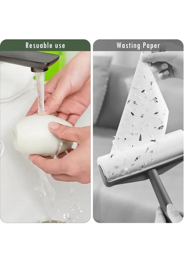 Yüksek Kaliteli Manuel Toz Alma Silindiri - Güçlü Canlılık, Dayanıklı Plastik Saplı, Pil Gerektirmeyen Yeniden Kullanılabilir Ve Yıkanabilir Evcil Hayvan Tüyü Temizleyici Pembe