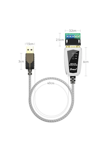 Novahub Dtech Dt-5119 0.5m Usb-rs485/422 Endüstriyal Dönüştürücü Adaptör