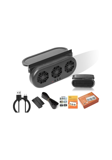 Usb Eklenti Araba Penceresi Egzoz Fanı Araba Hava Sirkülasyonu Soğutma Havalandırma Fanı, Boyut:beyaz