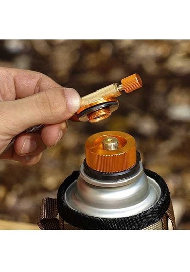 Prestigegoods Outdoors Camping Gas Cylinder Adapter With Oven Connection, Closed Valve, Multi-color Small Yellow, Lightweight Aluminum Alloy, Secure Lock, Universal Fit Çok Renkli