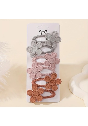 Willowhaven 6 Parça Bohem Çiçek Desenli Saç Tokası - Canlı Renkler Günlük Kullanım Renk 6