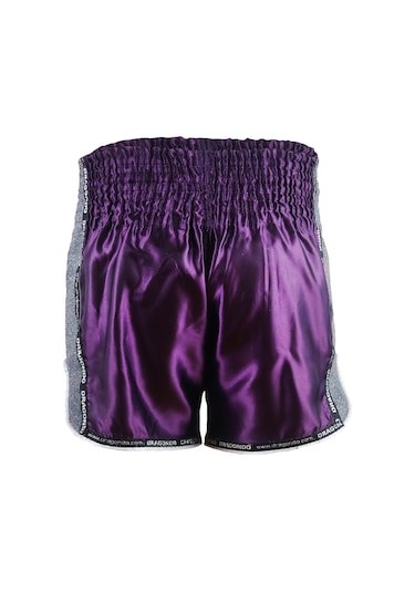 Dragondo Mt3076 Shiny Muay Thai Mor Kick Boks Şortu Mor