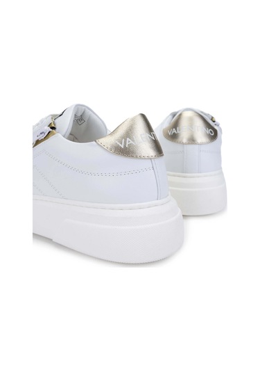 Mario Valentino Kadın Hakiki Deri Beyaz/altın Sneakers & Spor Ayakkabı 1040 91s3902 Bn Ayk Y24 Whıte/gold Altın - Beyaz