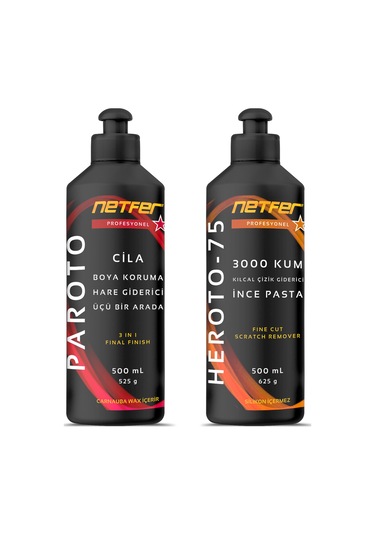 Netfer 2'li İnce Pasta Cila Set - 2x500 Ml