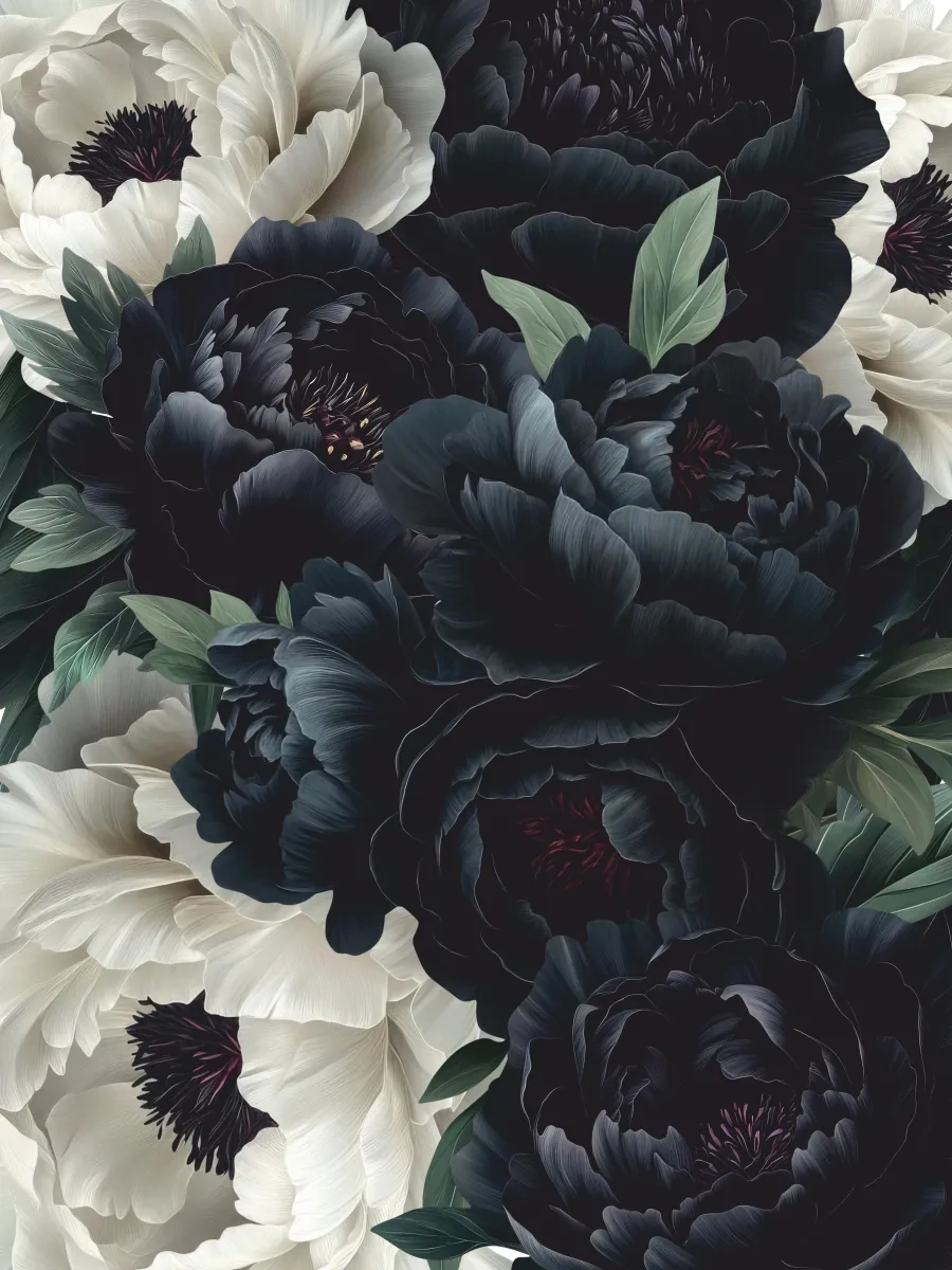 Sticker Home Duvar İç Mekan Şemsiye Çiçeği Etiketleri 275918321 Siyah