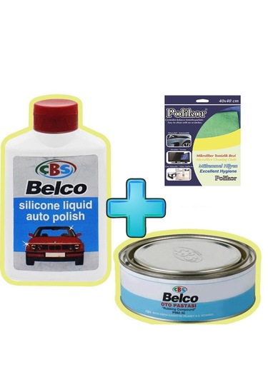 Polikor Çbs 250 Gr Oto Cila + 500 Gr Pasta + 2 Adet Mikrofiber Be