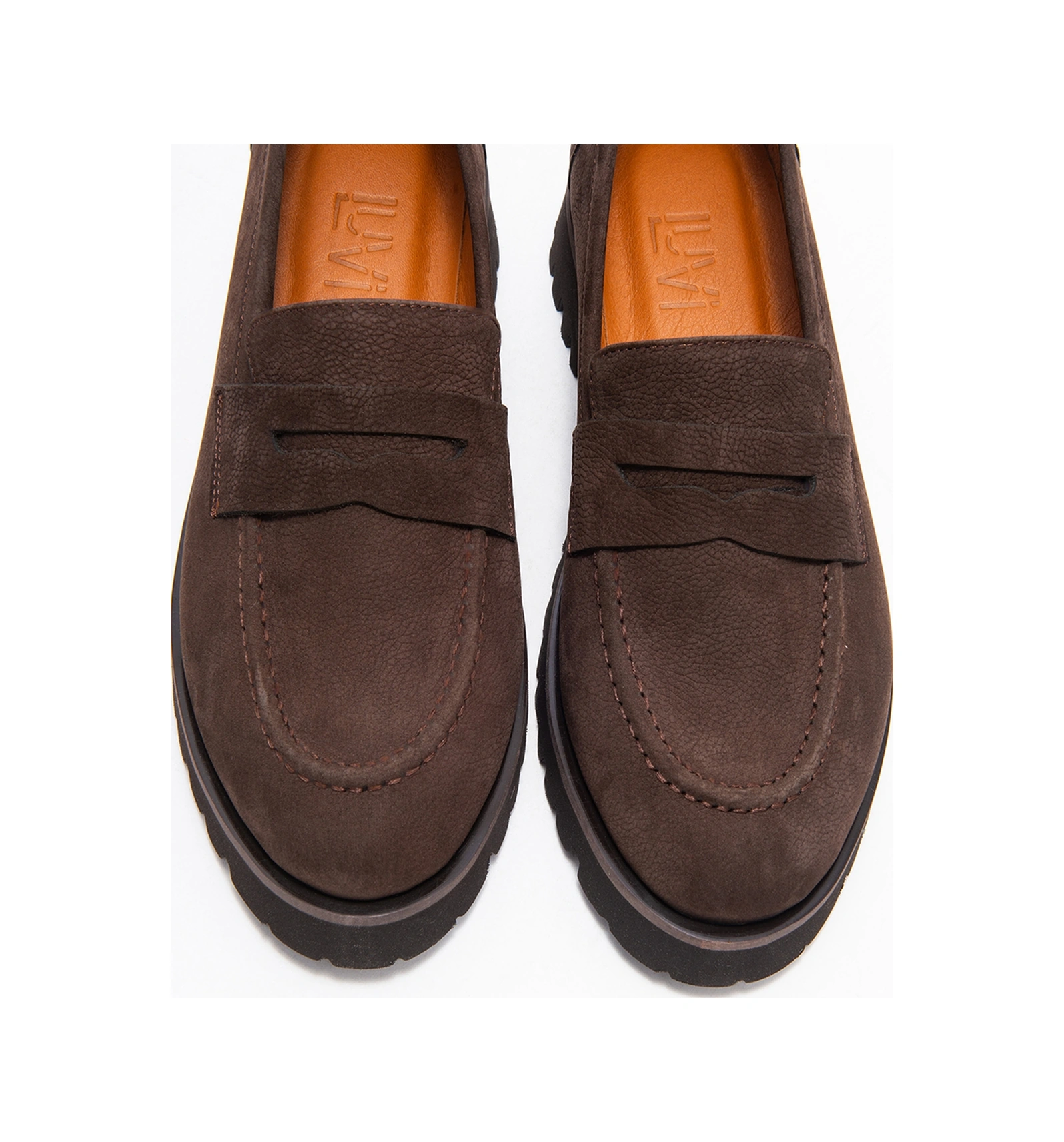 Vıonel Kahverengi Nubuk Hakiki Deri Kadın Loafer Ayakkabı Kahverengi