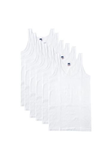 Berrak Erkek Çocuk Pamuklu Penye Askılı Atlet 6 Lı Paket