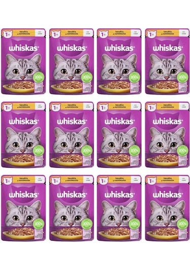 Whiskas Tavuklu Poşet Kedi Yaş Mama 85 G 12x