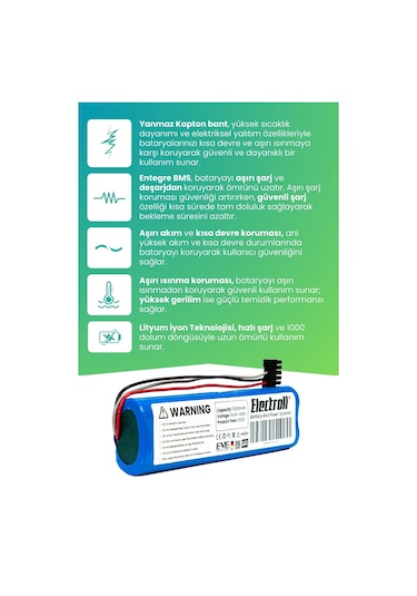 Xiaomi Vacuum Mop Pro Stytj02ym Batarya Ultra Yüksek Kapasite 3500mah