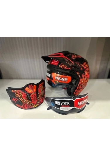 Mt Helmets Mt Streetfighter Sv S Hellish B5 Motosiket Kaskı Mat Turuncu