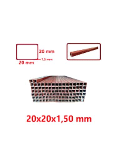 Profil 20x20x1.5mm Astar Kırmızı Boyalı 3 Metre