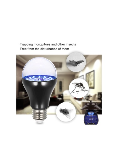 Led Uv Ampul Ultraviyole Siyah Işık E27 Lamba Tabanı Böcekleri Çekmek İçin Para Doğrulama Floresan Boyaları Tanımlama