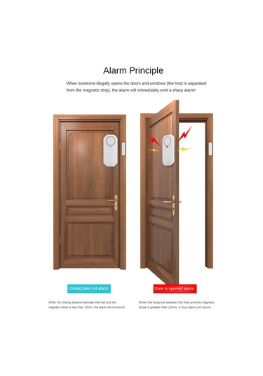 Anjiexun Kablosuz Kapı Ve Pencere Alarmı 140db Uzaktan Kapı Manyetik Alarmı