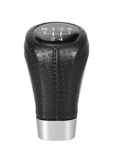 Yifomall Bmw 1 Seri E81 E82 E87 E88 2003-2013 İçin 5 Vites Deri Vites Topuzu Ve Koruyucu Kılıf Seti - Konforlu Sürüş Siyah