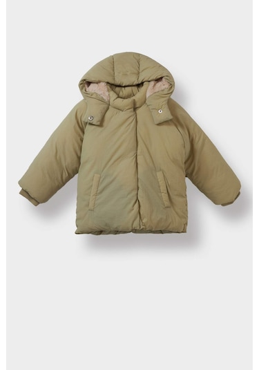 Defacto Kız Bebek Kapüşonlu Mont C5301a525augn497 Yeşil