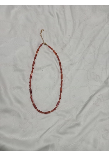 Doğaltaş Akik Kolye Kahverengi