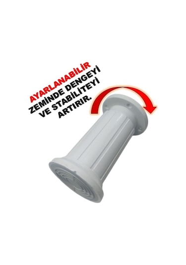 Jumbo Mobilya Ayağı 10 Cm - Koltuk, Kanepe, Dolap Ve Baza İçin, Ayarlanabilir, 200 Adet Kirli Beyaz