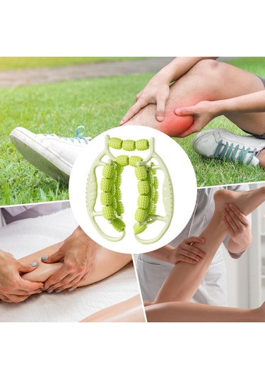 Suntek 29 Tekerlekli Bacak Masaj Silindiri Fitness Kelepçesi Kol Yeşil