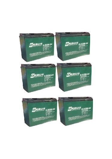 Orbus 12v 24 Amper Dik Elektrikli Bisiklet Aküsü 6'lı Paket