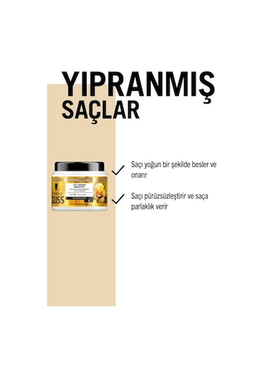 Gliss 4'ü1 Arada Hyaluron + Keratin + Marula Yağı Saç Maskesi 3 x 400 ML