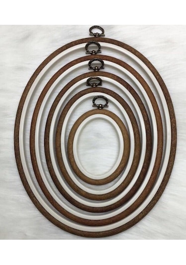 Nurge No:5 Oval Plastik Pano Nakış Kasnağı 22x27cm - 10 mm