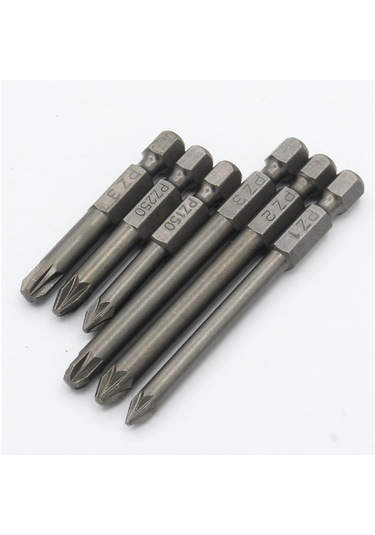 Pz1-1 Adet Uzun 50 Mm Pz1 Pz2 Pz3 Tornavida Bit Manyetik Pozidriv Pozi Tornavida Seti 1/4 "hex Shank S2 Güç Dereotu Aracı Hrc60 4436