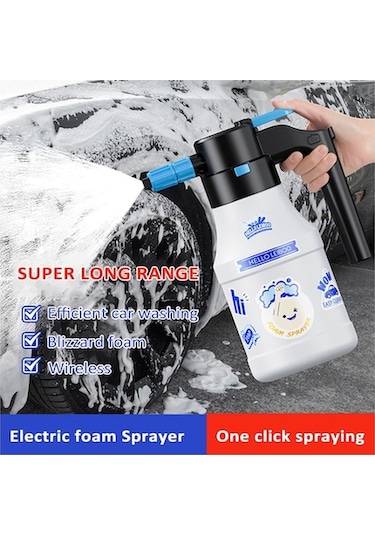 Gebibd 1.5l Elektrikli Köpük Püskürtücü Araba Yıkama Püskürtücü, Usb Şarjlı, Ev, Bahçe, Araba İçin Basınçlı Köpük Püskürtücü