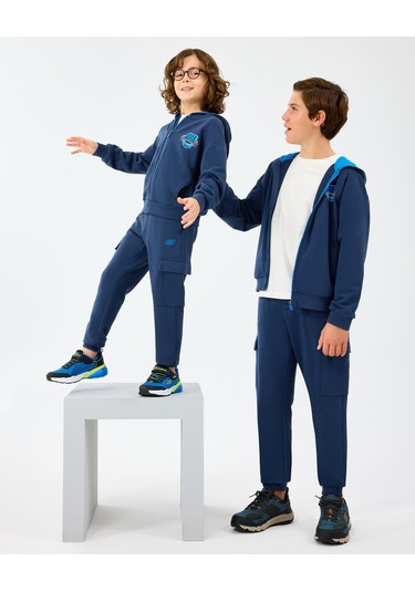 Skechers B Full Zip Sweatshirt Büyük Erkek Çocuk Lacivert Sweatshirt Sk2520016-0530 Lacivert