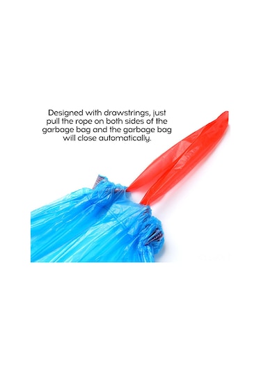 Kangvka Sarı Otomatik Kapanır Çekmeceli Çöp Poşeti - 45x50cm Kalın Pe Materyal - 15 Adet/rulman - Ev Ofis Mutfak Uygun