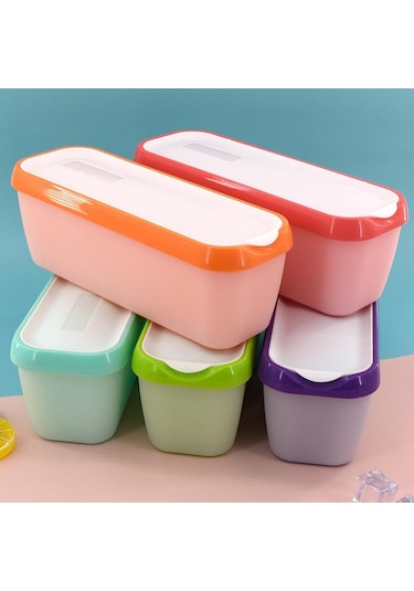 Suntek Buzdolabı Yoğurt Dondurma Kabı Yeşil 28 x 10 x 9.7 CM Yeşil