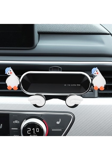 Agoodshop Araba Cep Telefonu Tutacağı Sevimli Araba Hava Çıkışı Araba Cep Telefonu Braketi Sabit Dest Açık Gri
