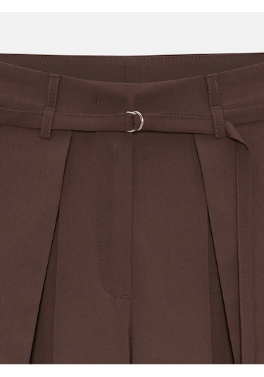 Dilvin 72665 İnce Kemerli Pantolon-kahve