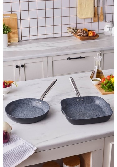 Karaca  Biogranit Monet 2 Parça Tava Grill Set Siyah