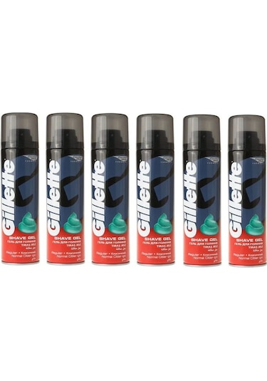 Gillette Tıraş Jeli Normal 6 x 200 ML