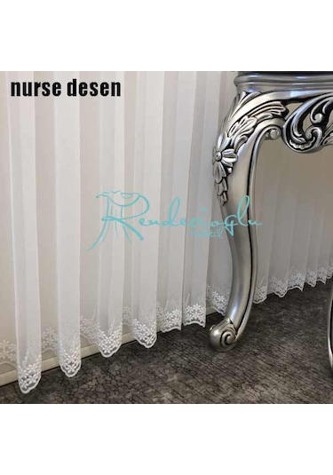 Tül Perde Arne Desen Grek Etek Işleme Brillant Tüm Ölçülerinde D Ekru