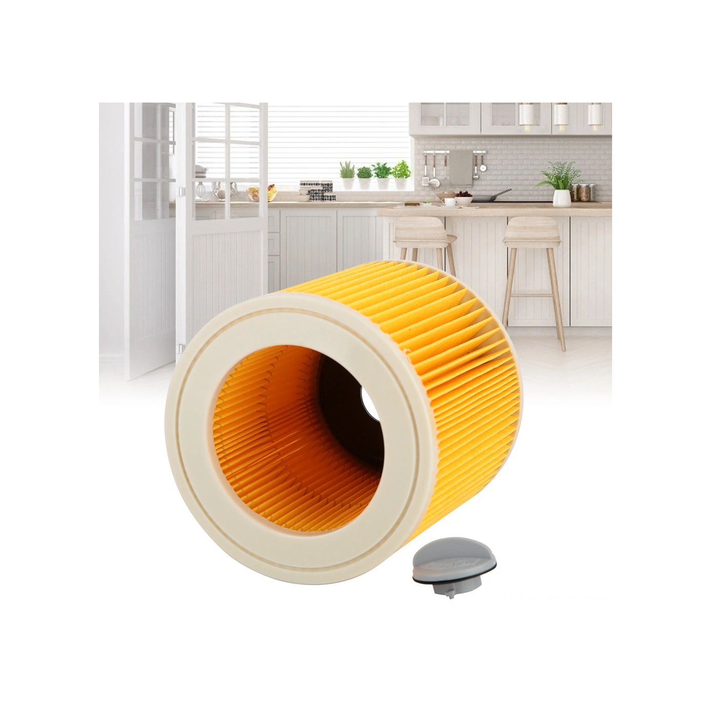 Hangfox Karcher A2004/2054/2204/2656 Serisi İçin Nemli-kuru Süpürge Filtresi, Toz Ve Alerjen Tutucu, Kilitleme Özelliği, Kolay Kurulum