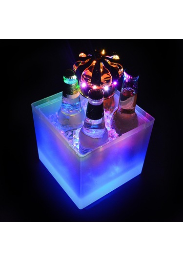 Homyl 3.5l Çift Katmanlı Buz Kovası Şarj Edilebilir Şarap Mavi1 Çok Renkli