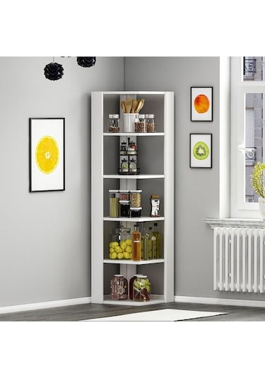 Ankle Köşe Rafı, Kitaplık - Parlak Beyaz