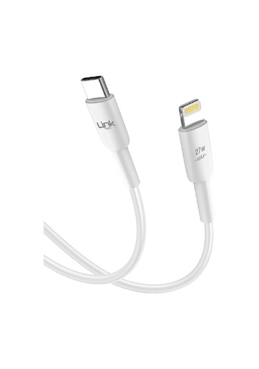 Linktech K603 Safe Type-C - Lightning 27W Hızlı Data ve Şarj Kablosu 3A 1mt