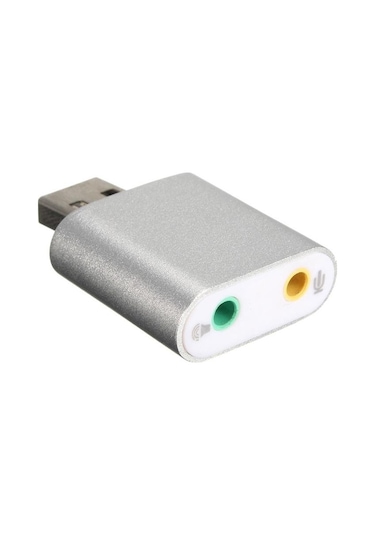 7.1 Mikrofon Destekli 7 Kanal Çift Girişli Harici USB Ses Kartı