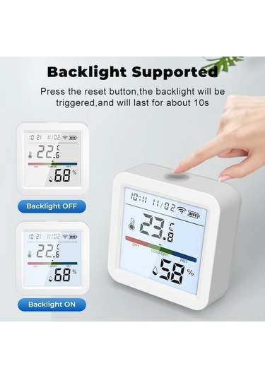 Createtech Wifi Uygulaması Ty Termometre Termometre Higrometre Beyaz Akıllı İi