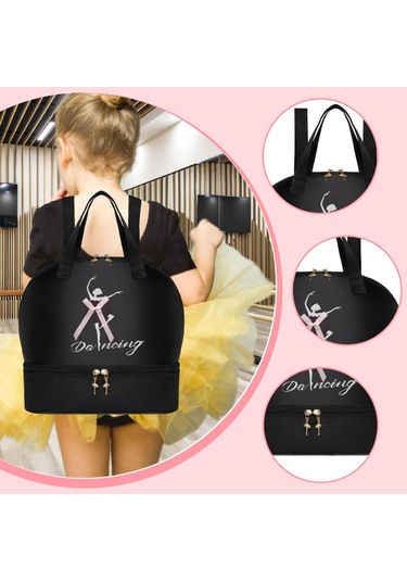 Suntek Bale Dans Sırt Çantası Sporları Seyahatleri İçin Siyah