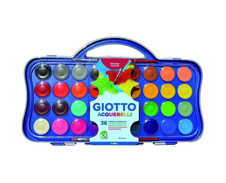 Giotto Aquarelli Sulu Boya 36 Renk 30 Mm Çok Renkli