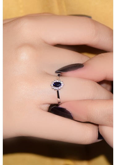 0.45 Ct. Safir Pırlanta Yüzük