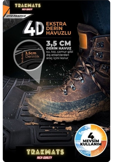 Renault Megane 4 Sedan Sol Kulak 2023 Universal Kesilebilir Havuzlu 4d Oto Paspas Ada Siyah