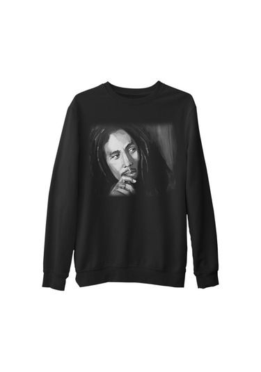 Bob Marley - Could Siyah Erkek Kalın Sweatshirt