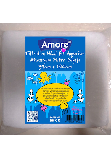 Akvaryum 80gr Silikonsuz Filtre Elyafı 34cm X 180cm Soffice